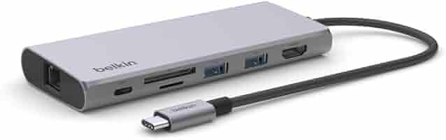 分配器・切替器 Belkin 7 in 1 USB-C hub Amazon.com: Belkin USB-C Hub, 7-in-1 MultiPort Docking
